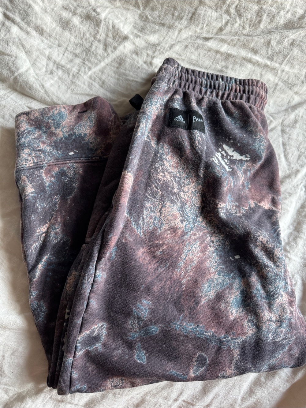 Adidas x Parley Marble Print kicker Pants - Purple/Brown